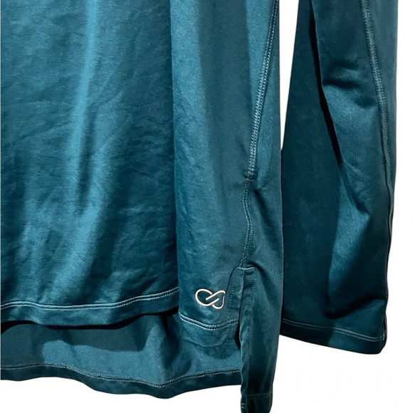 CALIA By Carrie Underwood Deep Teal Long Sleeve Mesh Back Top Women’s Size Small - Picture 2 of 7
